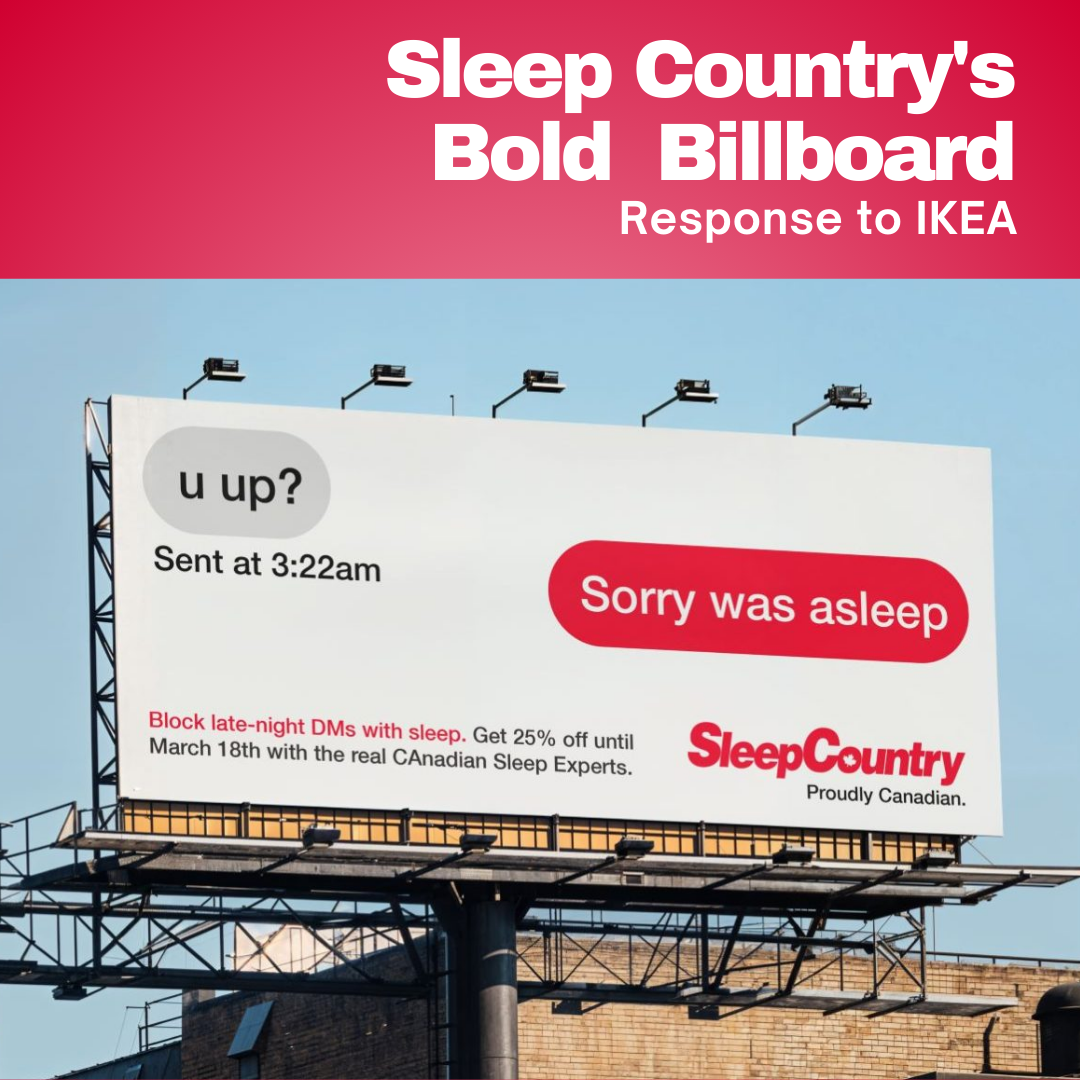 Sleep Country's Bold Billboard Response to IKEA